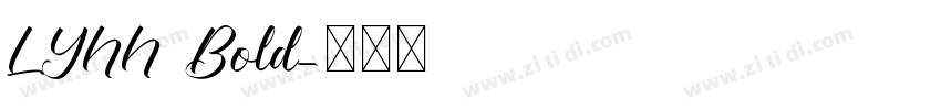LYNN Bold字体转换
